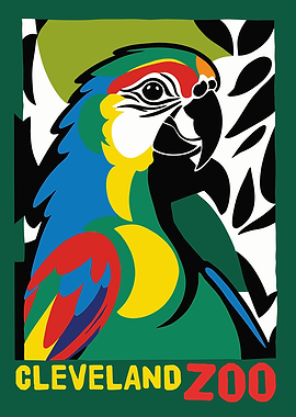Cleveland Zoo Retro Poster