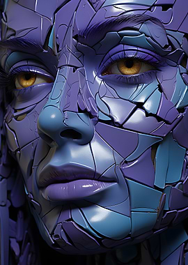 Surreal Woman Purple Art