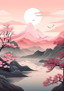 Vintage Asian Landscape