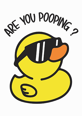 duck funny pooping