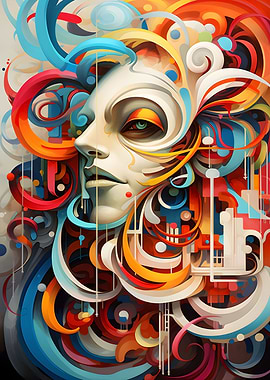 Abstract art face