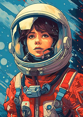 hand drawn astronaut