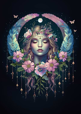 Woman with Dream Catcher