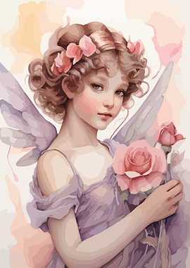 Cupid Watercolor Art