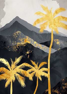 Coconut Nature Gold Decor