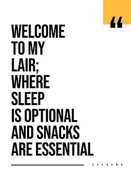 Funny Bedroom Quote Poster