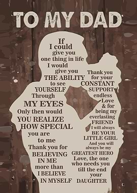 To My Dad Gift For Dad