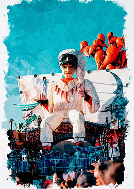 Pulcinella Watercolor