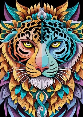Mandala Style Lion king
