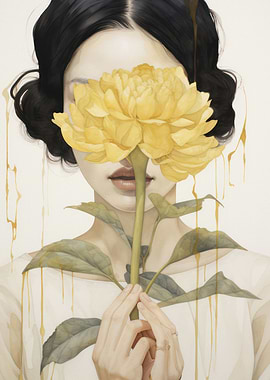 Woman with Yellow Flower