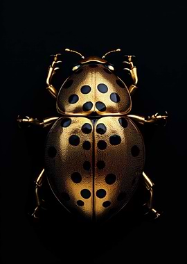 Gold Dark Bug Insect