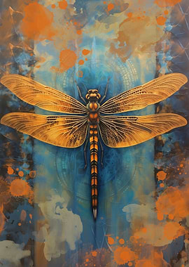 Dragonfly Golden Wings