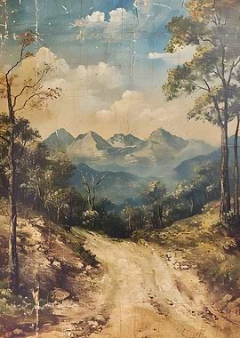 Vintage Mountain Pathway