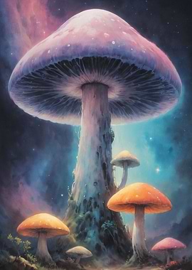 Cosmic Purple Mushroom