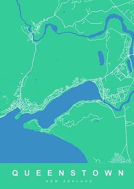 MAP QUEENSTOWN NEW ZEALAND