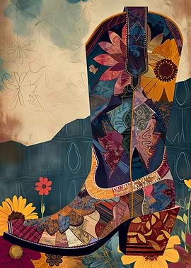 Eclectic Boho Cowgirl Boot