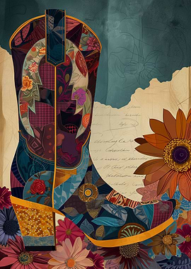 Eclectic Boho Cowgirl Boot