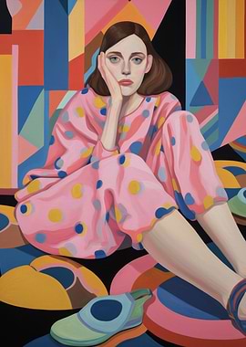 Midcentury WatercolorWoman