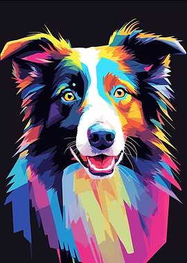 Border Collier Pop Art