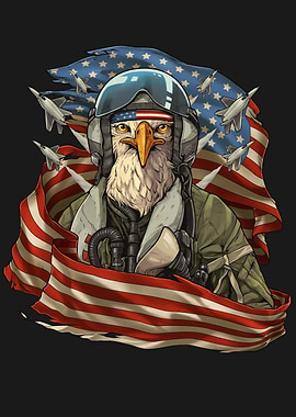 Bald Eagle Fighter Pilot