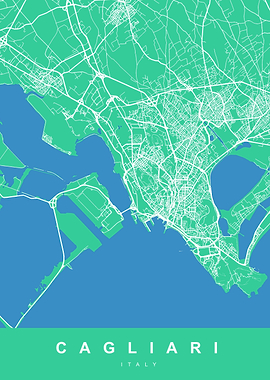 MAP CAGLIARI ITALY