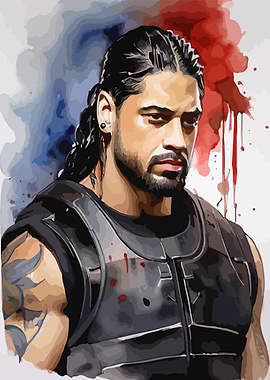 Roman Reigns Watercolor