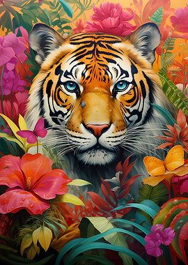 Colorful Wildlife Tiger