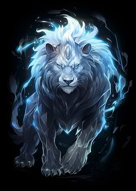 Ice Stare Lion