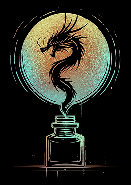 Ink Dragon Sunset