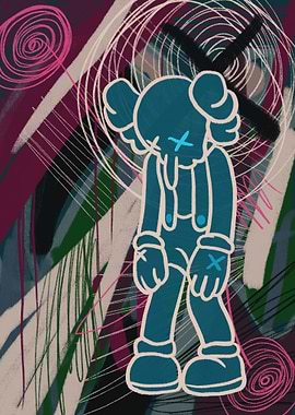 Kaws Dolls unique abstrac