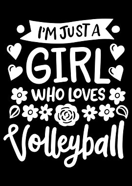 Funny Volleyball Girl Art