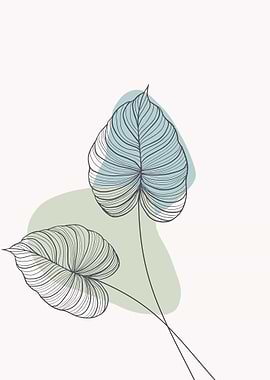 monstera leaves modern