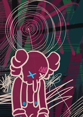 Kaws Dolls unique abstrac