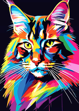 Maine Coon Pop Art