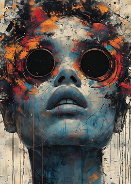 Woman Broken Watercolor