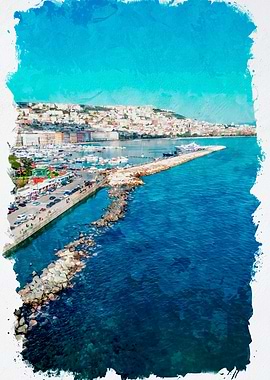 Sea of Naples Italy