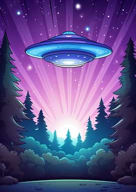 Ufo in jungle