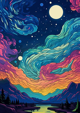 beautiful starry sky