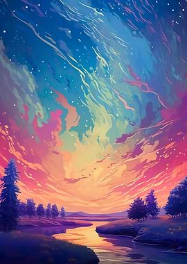 beautiful starry sky