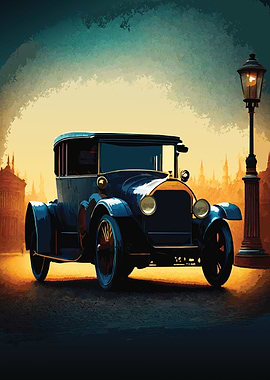 1920s Car in City