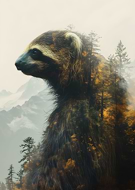 Sloth Double Exposure