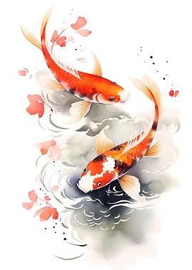 Japanese Yin Yang Koi