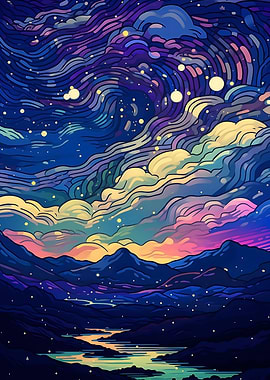 beautiful starry sky