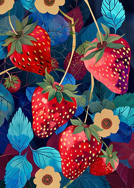 Mixed Media Strawberry