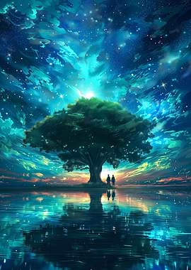 fantasy landscape tree