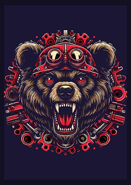 grizzly bear mecha style