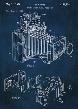 1966 vintage camera poster