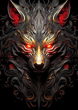 Abstract Wolves Head Wolf
