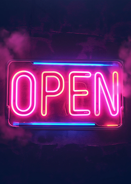 Neon Open Sign Glow