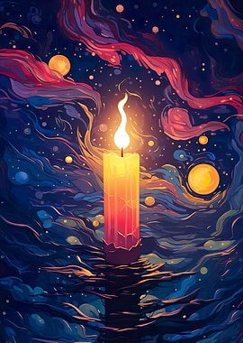 beautiful burning candle